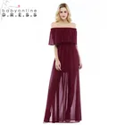 Сексуальные Длинные платья подружки невесты, дешевые свадебные платья с Боковым Разрезом, платье подружки невесты