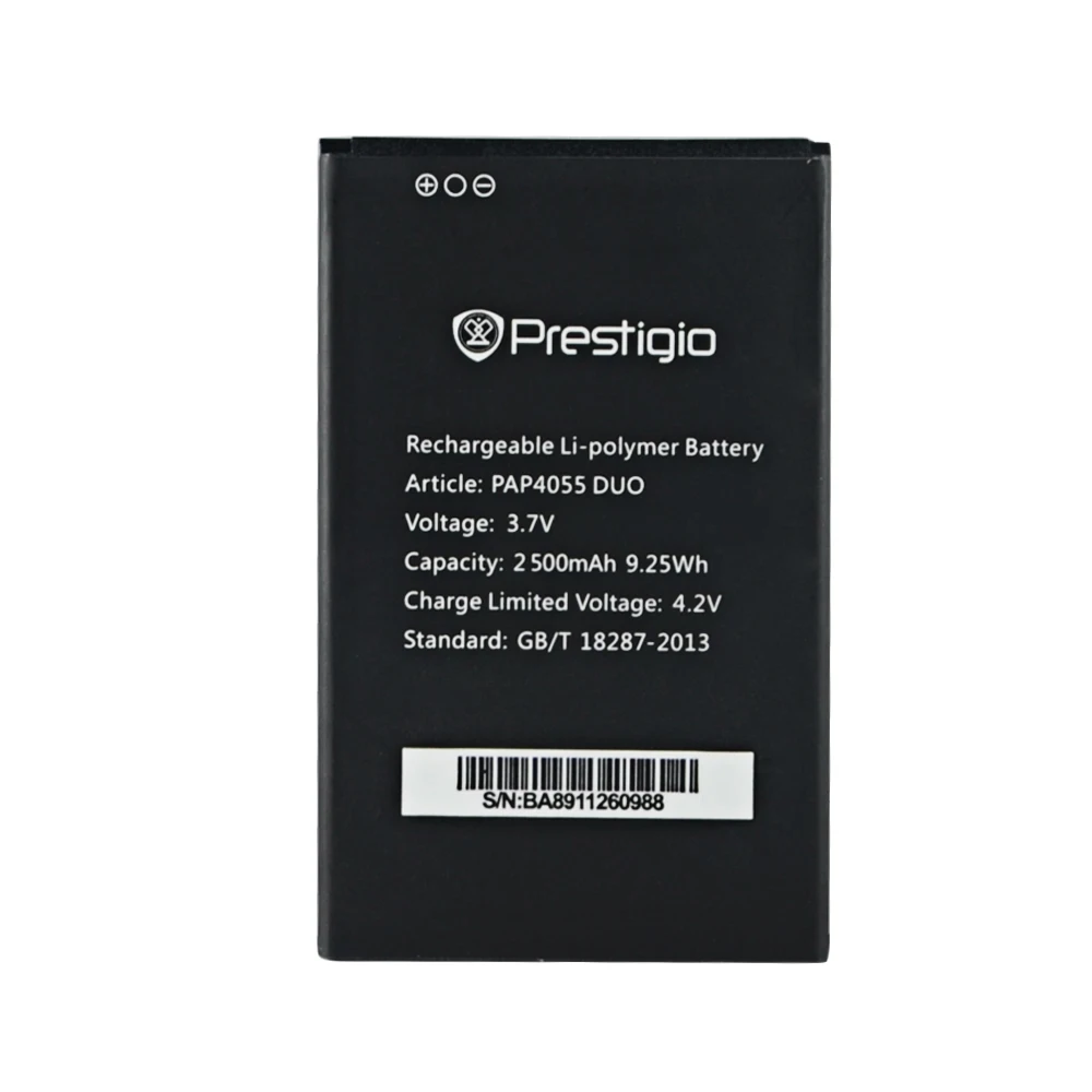 

Replacement High Quality New Battery 3.7V 2500mAh For Prestigio Multiphone PAP4055 DUO