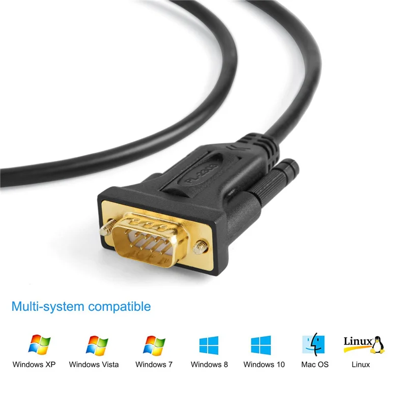 USB адаптер RS232 с чипсетом PL2303 позолоченный кабель преобразователь 2 0 на папа DB9
