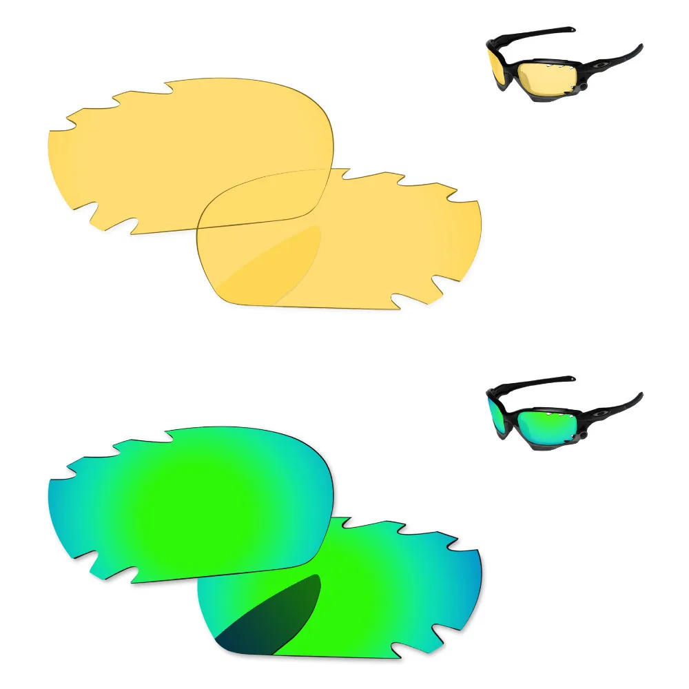 

Изумрудно-зеленый и кристально-желтый 2 пары сменных линз для Jawbone оправа солнцезащитных очков с вентиляцией 100% UVA & UVB защита