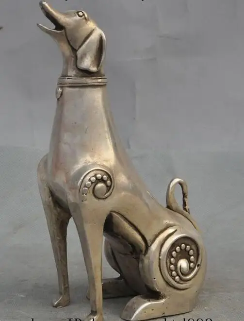 Китайская Серебристая итальянская Борзая Собака фэншуй статуя собачьего