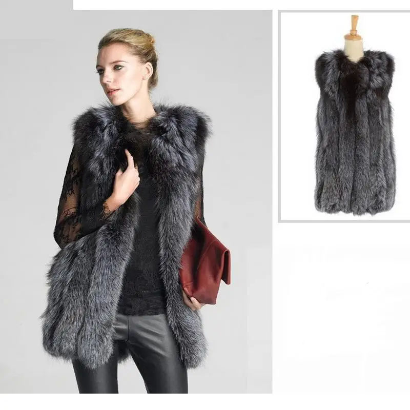 Высокое качество жилет из искусственного меха теплые женские без рукавов пальто