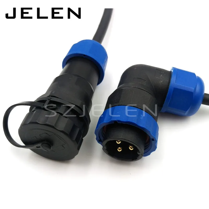 SD20 90 degree elbow waterproof connector4 pin IP68 panel mount connector 4 Male female | Обустройство дома