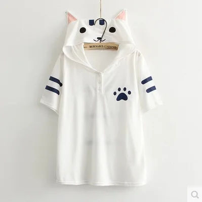 Белый Летниь Дляин ТоктирующKawaii ашка me шкльда Kairl Tee as супда год - Цвет: Белый