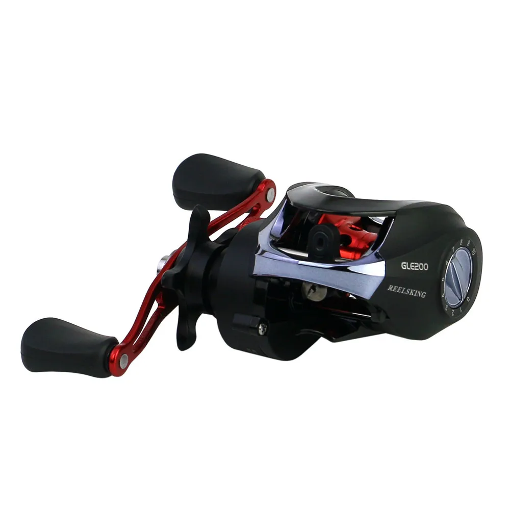 

6.3:1 Waterproof Left / Right Hand Baitcasting Fishing Reel High Speed Fishing Reel with Magnetic Brake System Lightweight 220g