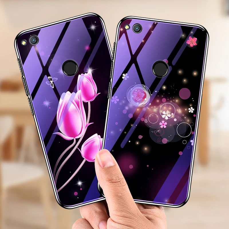 Чехол для Honor 8 lite чехол Huawei P8 Lite 2017 новейший дизайн стеклянный с изображением