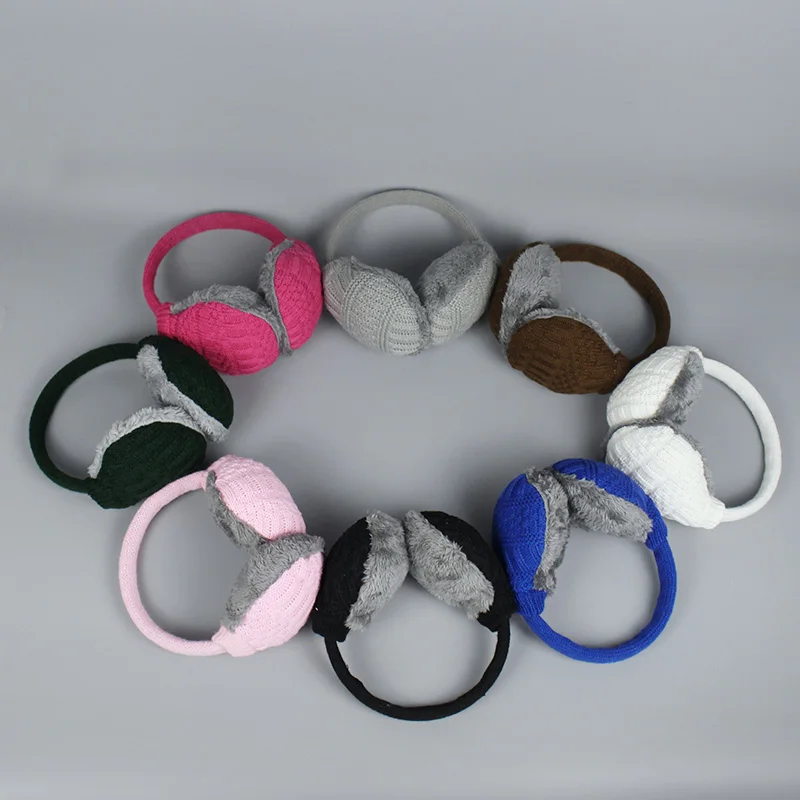 2017 новые зимние теплые вязаные наушники женские для мужчин девочек и мальчиков