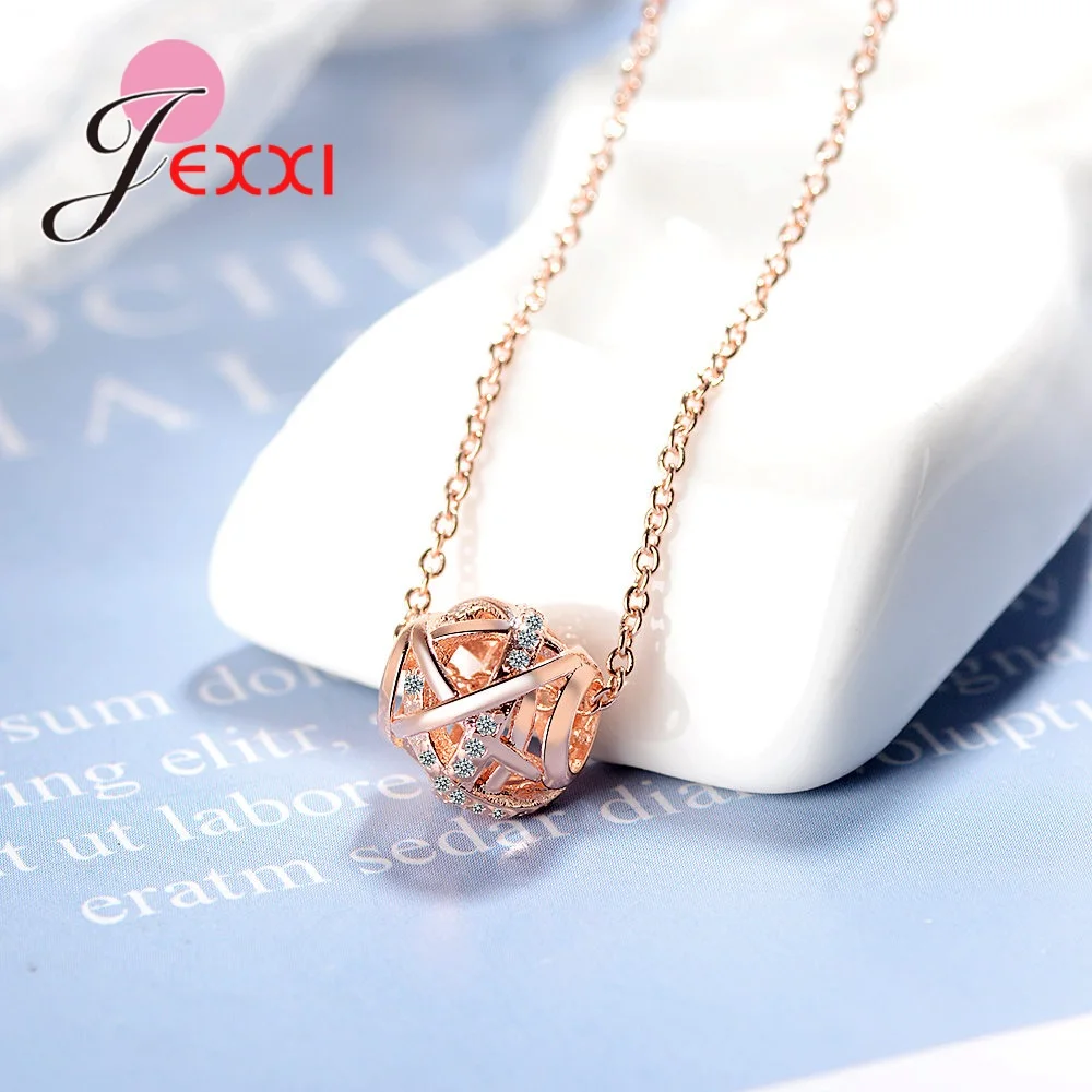 Женское ожерелье из серебра 925 пробы под розовое золото | Украшения и аксессуары