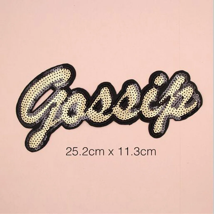 Пайетки вышитые любовные буквы нашивки на одежду наклейки сумку Пришивные
