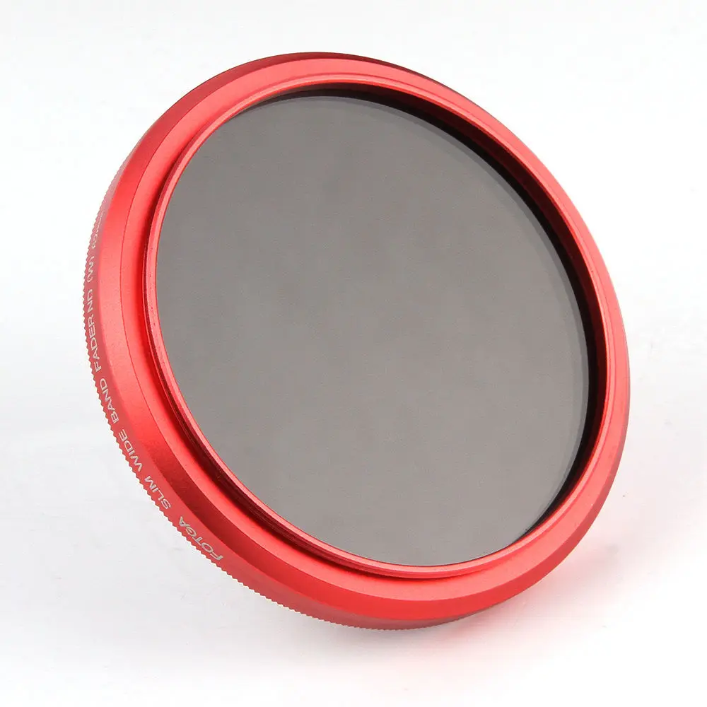 FOTGA 55mm Variable Fader ND Lens Filter ND2 to ND400 ND100 ND32 ND16 ND8 ND4 Neutral Density Red | Электроника