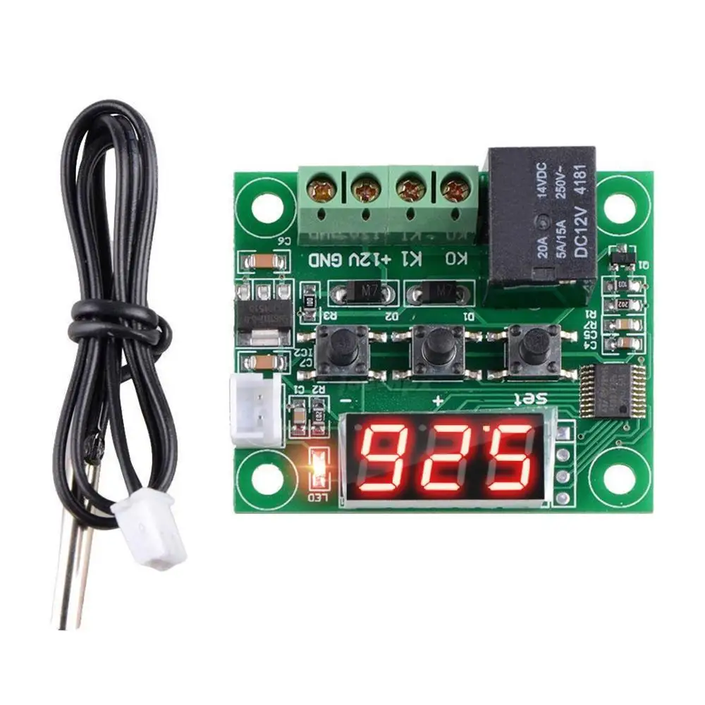 5V Red display W1209 светодиодный цифровой термостат контроль температуры термометр термо контроль Лер модуль переключателя DC 5 в 12 В 24 В AC 110 В-220 В NTC - Цвет: 5V Red display