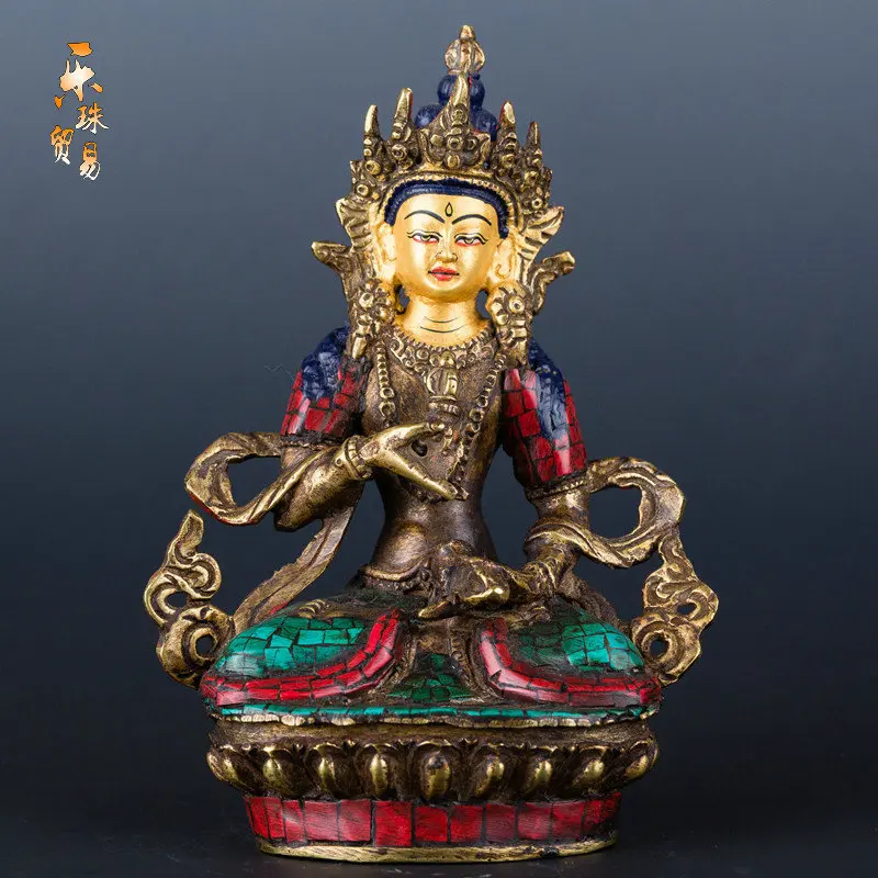 

King kong's crib Tibetan tantra bodhisattva Nepal's quality manual after the ancient Buddha furnishing articles 5 inches