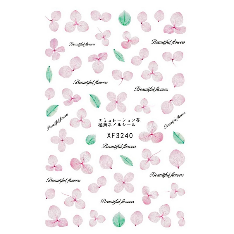 Навсегда Цветок 12 Цветов нейл арта Стикеры Маникюр декоративная наклейка для