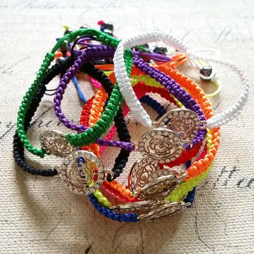 45Pcs ( Mix 9 Colors ) Crystal Rose Charm Handmade Weaving Bracelets DIY Fashion Jewelry | Украшения и аксессуары