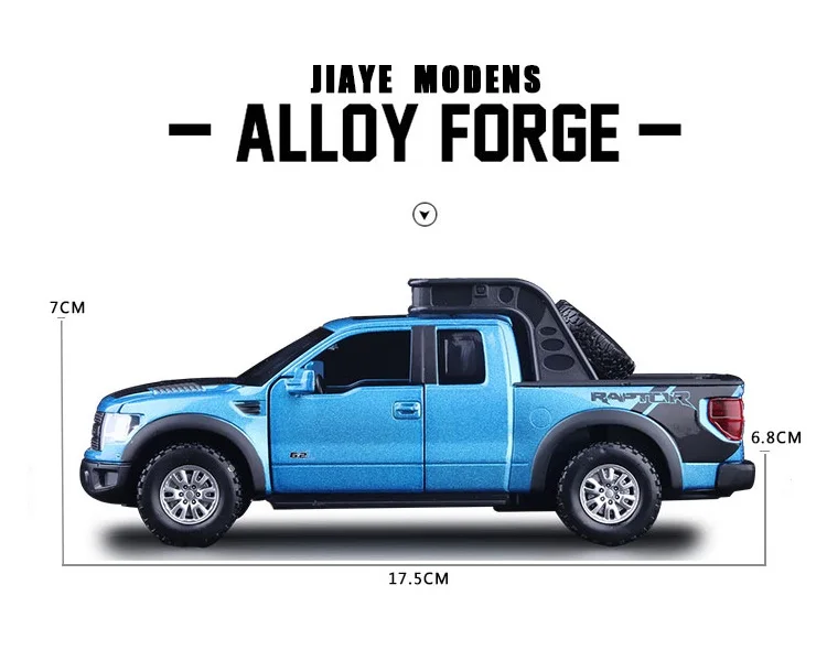 

High Simulation Exquisite Diecasts & Toy Vehicles: Double Horses Car Styling Ford F150 Raptor Pickup Trucks 1:32 Alloy Car Model