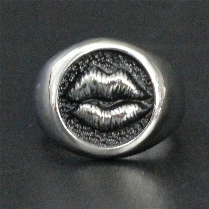 1 шт. поддержка Прямая поставка влюбленных кольцо в форме губ 100% 316L ювелирные