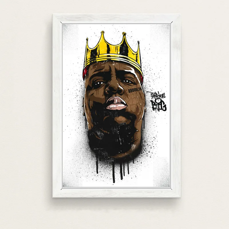Знаменитый постер B.I.G Biggie Smalls Gangsta Rap Smoke Star 2PAC художественная живопись печать