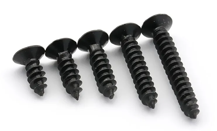 Phillips Винты M1.2/M1.4/M1.7/M2/M2.3/M2.6/M3* 3/4/5/6/8/10 мм винт с потайной плоской/полукруглой потайной головкой Самонарезающий винт с плоской головкой, черного цвета с отделкой болты
