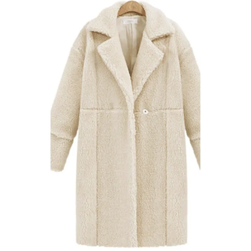 Горячая Распродажа модное женское теплое шерстяное пальто Повседневная Длинная