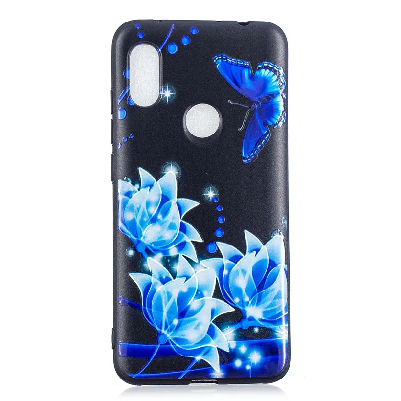 HEMASOLY Case For Xiaomi Redmi Note 6 Soft TPU Silicone Relif Painted Back Cover |