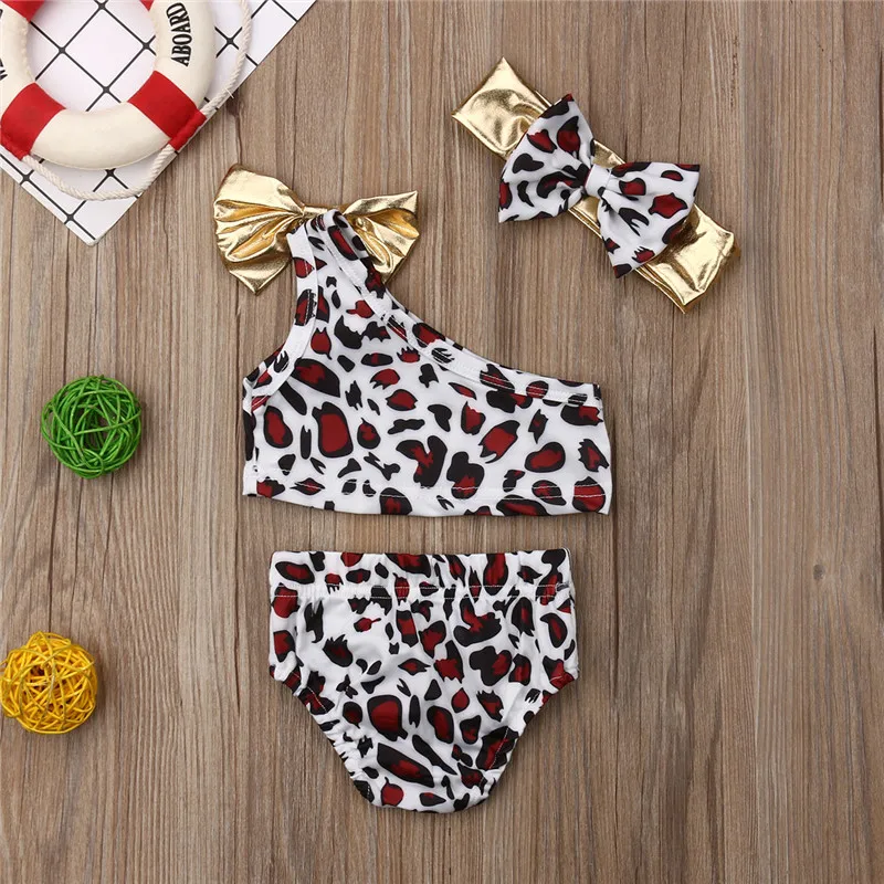 Комплект из 3 предметов для новорожденных и маленьких девочек купальник с