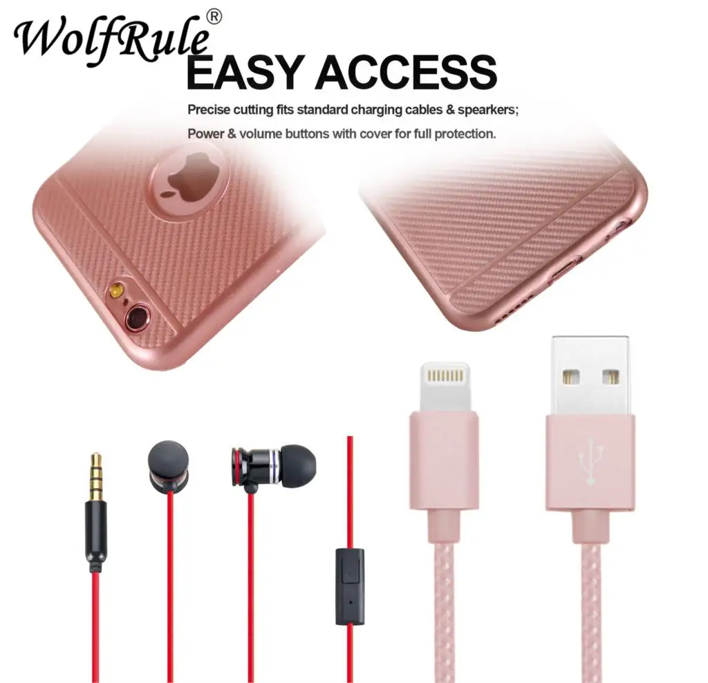 Чехол WolfRule для Apple iPhone 6S мягкий силиконовый резиновый чехол телефона 6 Coque Fundas |