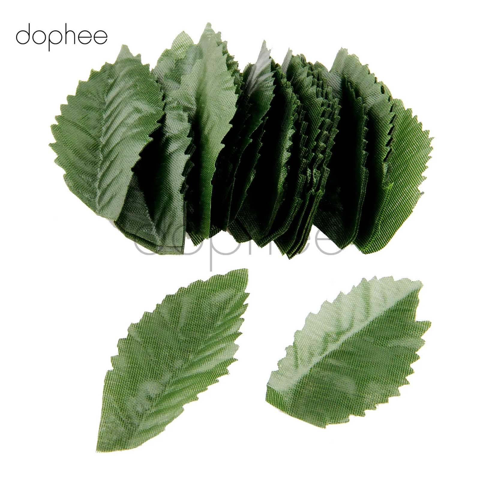 

dophee 100pcs Green Christmas Leaves Artificial Flower For Wedding Decoration Garland Rose Leaf Decorative Craft Fake Flowers