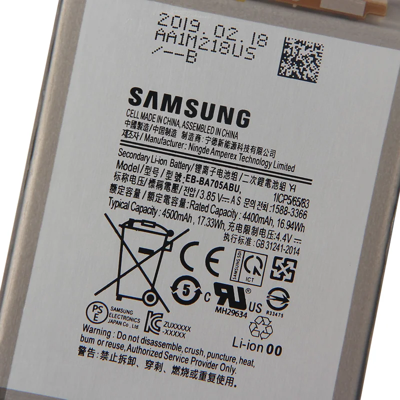Сменный аккумулятор EB-BA705ABU для samsung Galaxy A70 A705 SM-A705 аккумулятор 4500 мАч