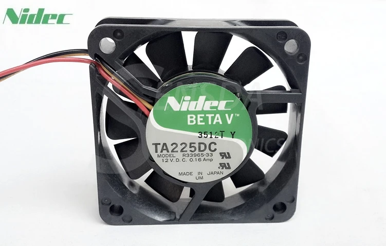 Оригинальный для Nidec 6015 60 мм 6 см DC 12V 0.16A R33965 33 инвертор сервера осевой вентилятор