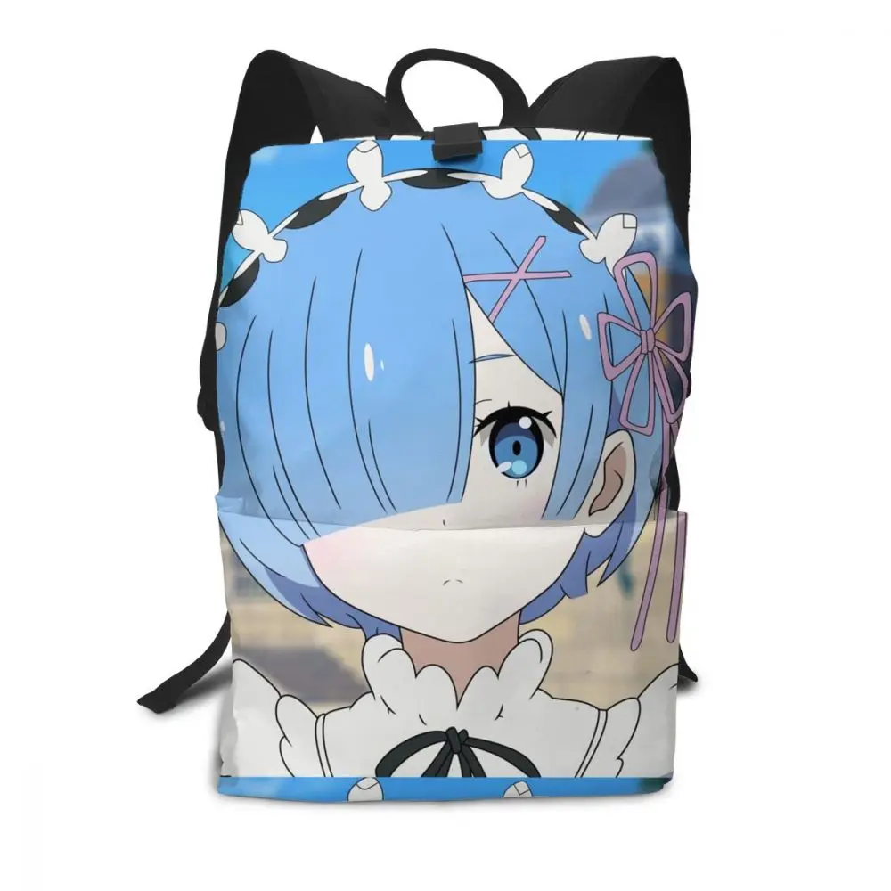 Рюкзак для мужчин и женщин Re Zero Rem трендовая Сумка подростков