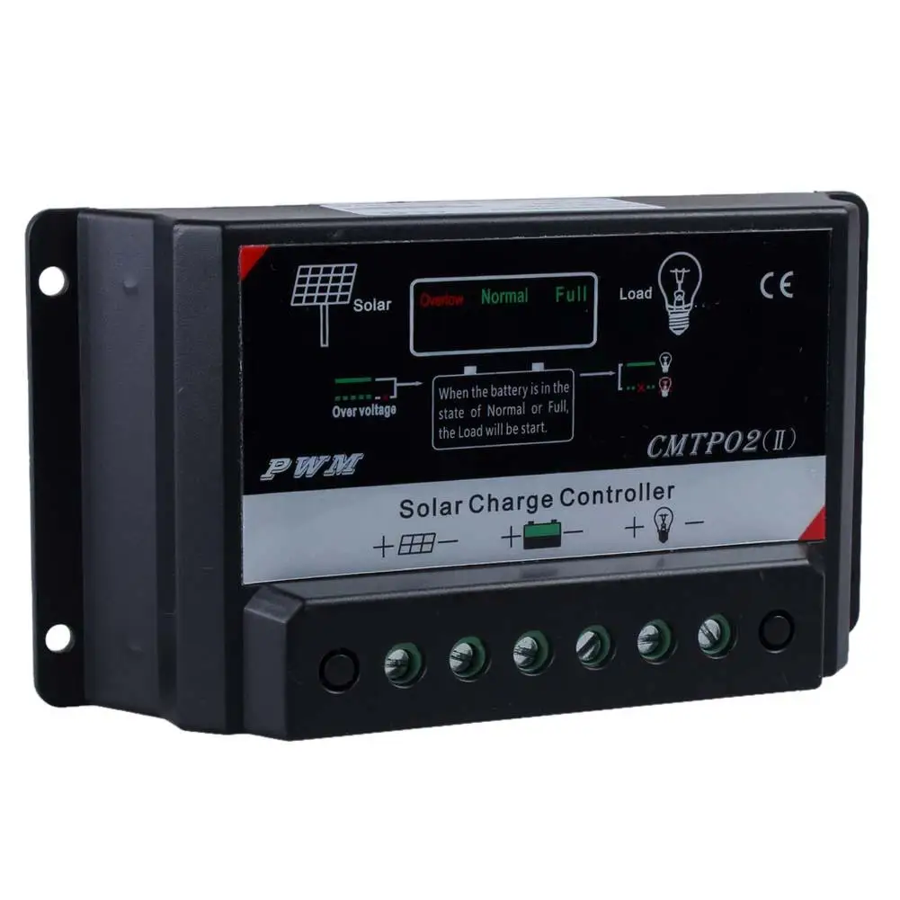 PWM 10A панель солнечных батарей зарядное устройство контроллер обновленная версия