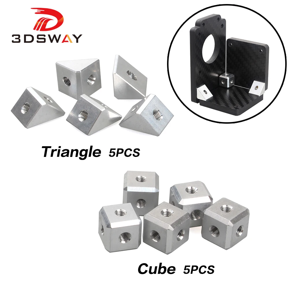 3DSWAY 3D принтеры Запчасти винтовая гайка Крепежная Скоба шт лист разъем Алюминий
