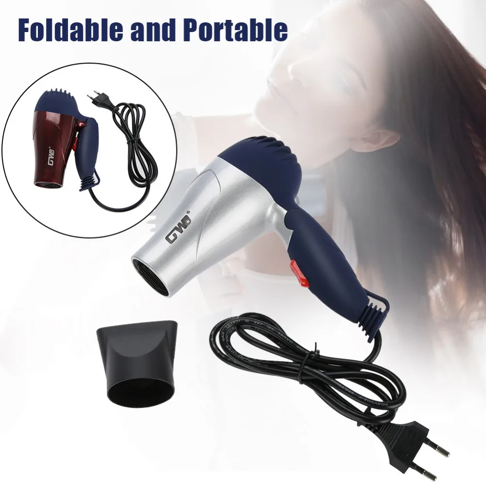 

brand 2 gears 1500W portable mini hair blow dryer foldable adjustable compact hair blow dryers hot wind low noise long life 220V