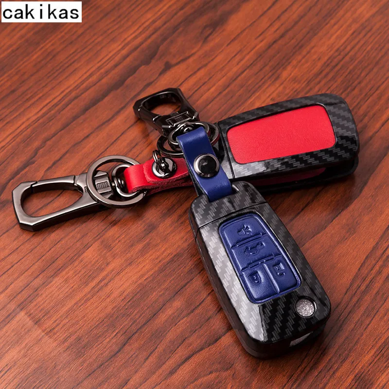 Складывающийся чехол для ключей из углеродного волокна кожаный Vauxhall Opel/Astra H/Corsa