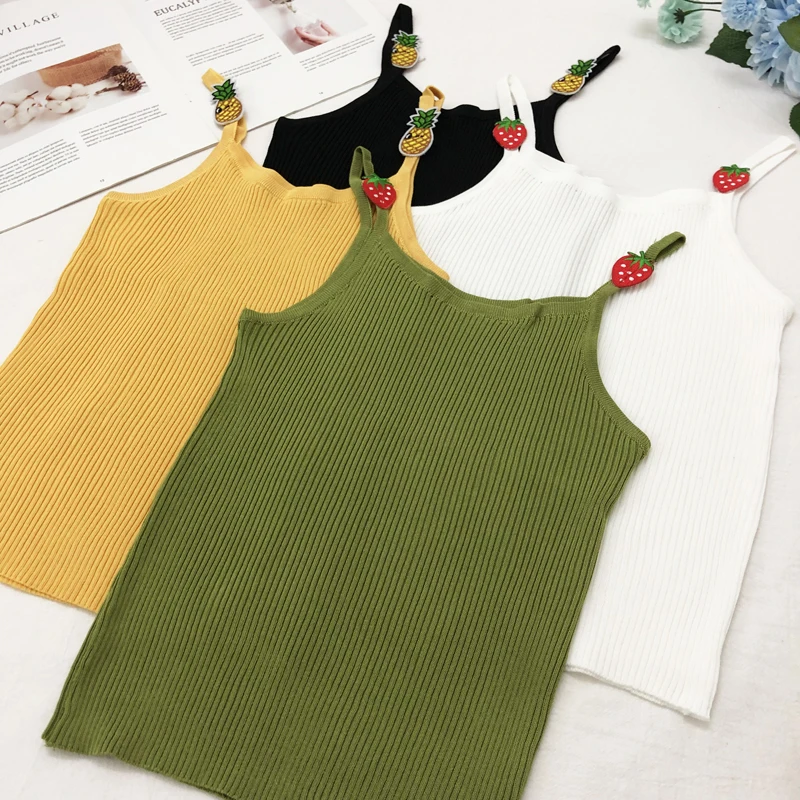 Женская облегающая трикотажная кофта летние вязаные топы с милой вышивкой и