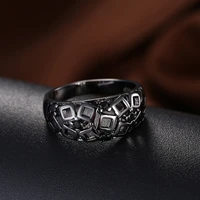 garilina fashion jewelry trinket black cz ring for women black gun plated party anniversary ring ar2179