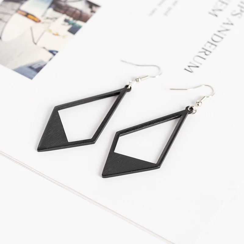 Suteyi New Arrival Simple Rhombus Drop Earrings Fashion Zinc Alloy Geometric Shape Punk Women Girl Charms Jewelry | Украшения и