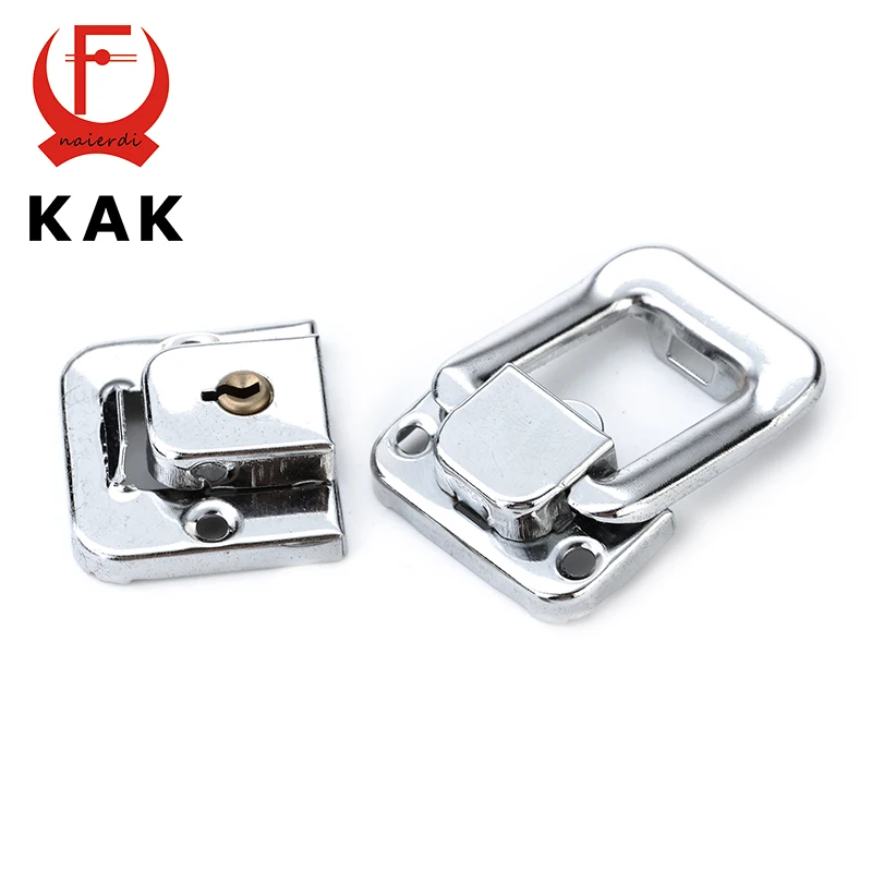KAK J402 Cabinet Box Square Lock With Key Spring Latch Catch Toggle Locks Mild Steel Hasp For Sliding Door Window Hardware images - 6
