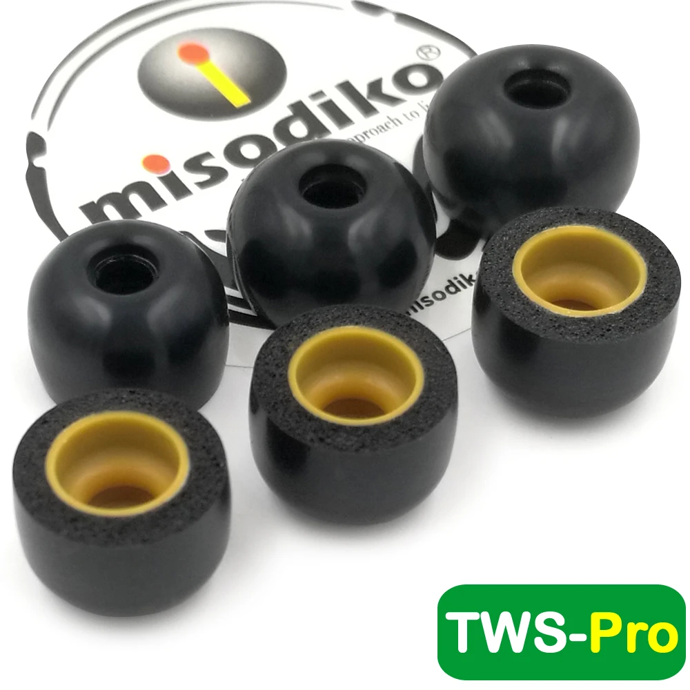 Size-Small Misodiko TWS-Pro вкладыши из пены с эффектом памяти для туров беспроводные наушники-Bragi Dash Pro Наушники/samsung gear IconX, Galaxy Buds - Цвет: Size-Small