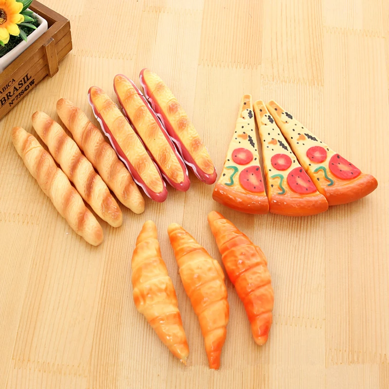 

Creative Pizza Plastic Ballpoint Pens Bread Ball Pen Caneta Novelty Stationery Gift School Supplies