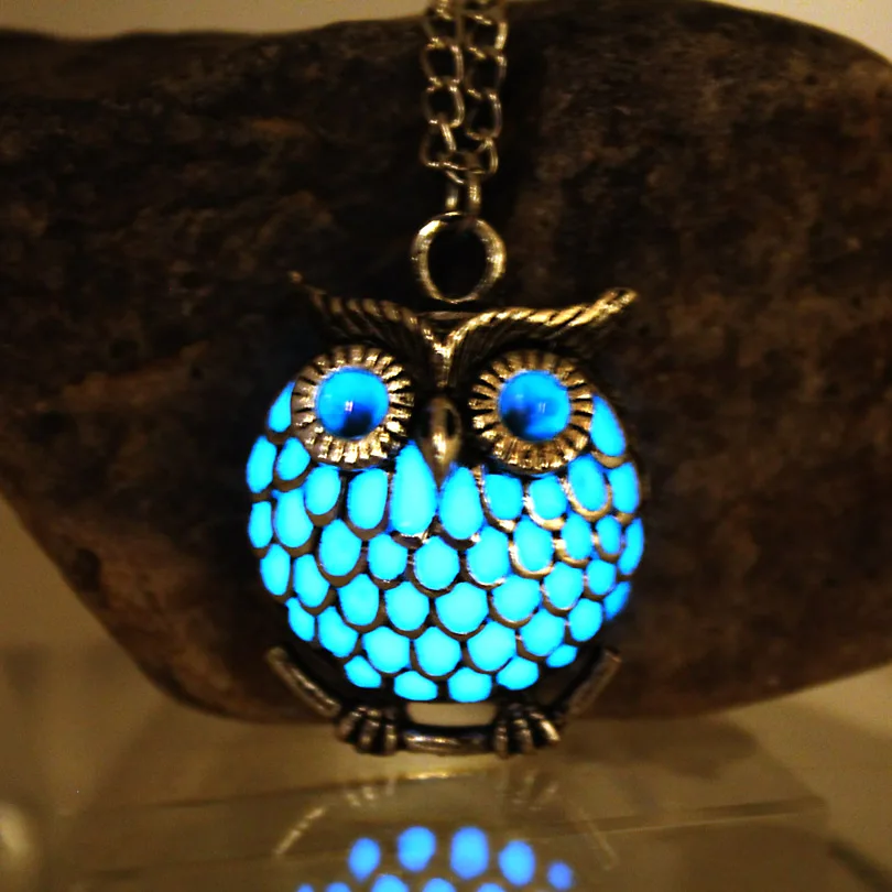 Женское ожерелье с подвеской в виде совы|glow in dark|glow the darkglow |