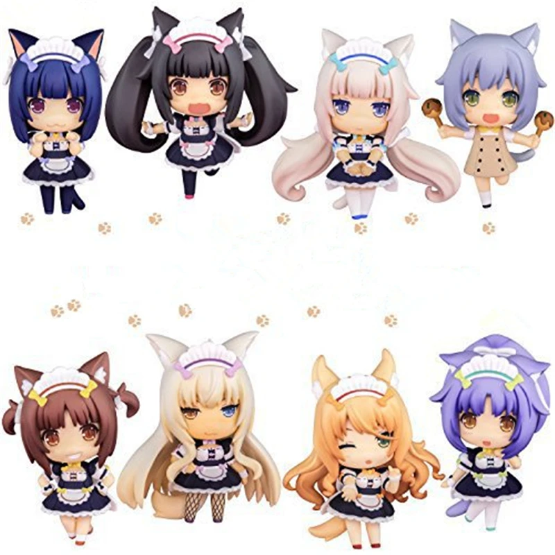 Аниме NEKOPARA Vol. 3 Chocola Vanilla Azuki Maple Cinnamon Coconut Shigure ПВХ Фигурки Коллекционная модель