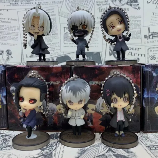 Аниме Tokyo Ghoul 6 шт./компл. подвесная фигурка Kaneki Ken soula Washuu Furuta Q версия мини-фигурка