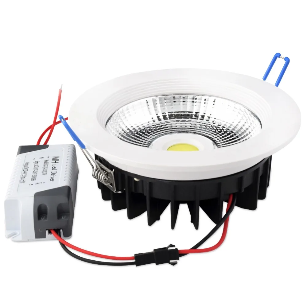 Dimmable W 7W 9W 12W 15W 20W 25W led downlight COB Ceiling Spot Lights LED ceiling Recessed lamp Indoor Lighting+LED Driver | Лампы и