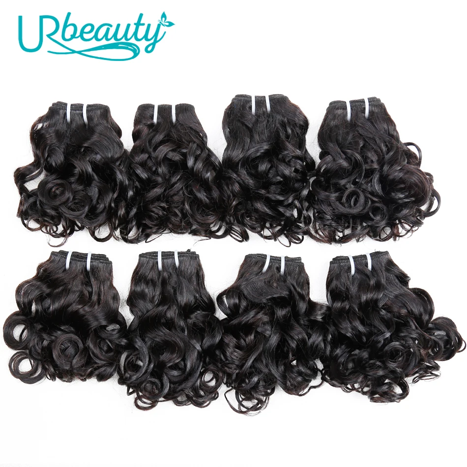 

25g/pc Brazilian Wavy Bundles 100% Human Hair 8 Bundles Wavy Human Hair Weave Bundles Natural color UR Beauty Remy Hair