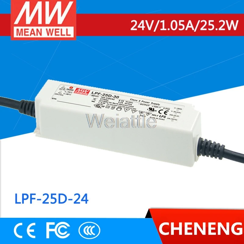 

MEAN WELL оригинальный LPF-25D-24 24V 1.05A meanwell LPF-25D 24V 25,2 W одиночный выход LED Импульсный источник питания