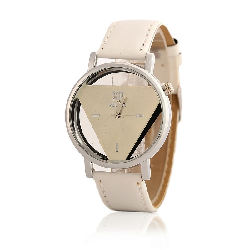 Relojes Mujer 2018 Британская мода ретро кожаные часы Женское платье Перевернутый