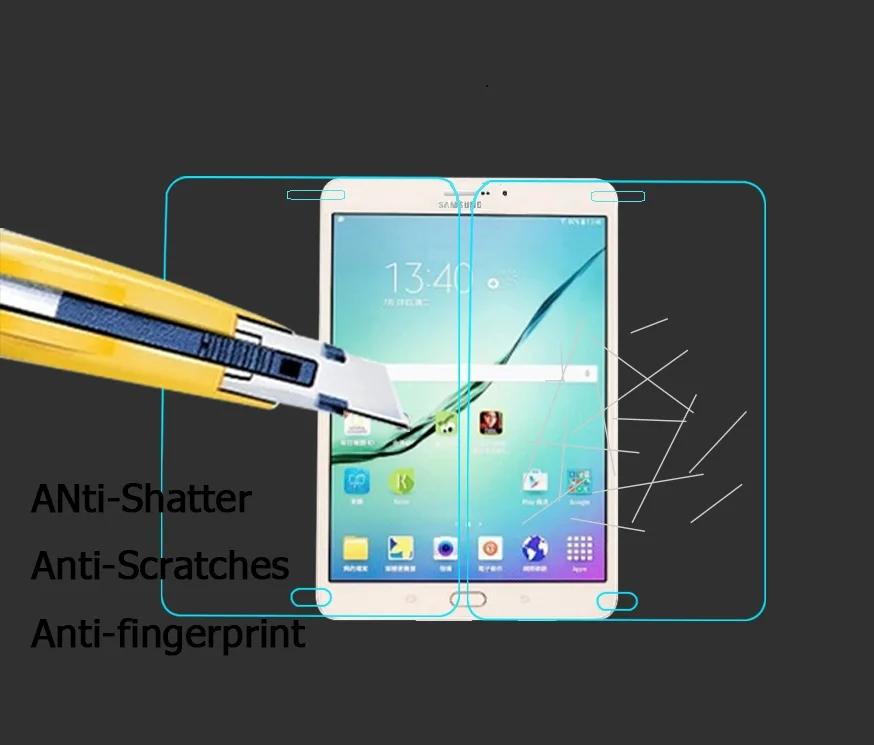 2015 0 26 мм 2.5D Противоударная пленка из закаленного стекла для Samsung GALAXY Tab S2 T710 T715 8
