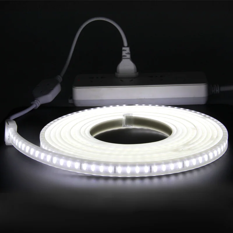 60led 120 светодиодов/м Светодиодная лента 220В 2835 высокая яркость Гибкая