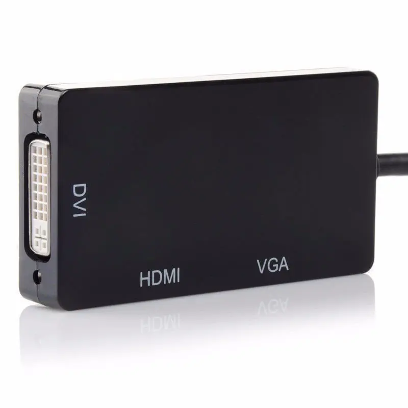 3 в 1 Mini Display Port DP To HDMI VGA DVI кабель адаптер конвертер для Apple Macbook Microsoft Surface Pro |